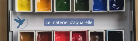 Le matériel d'aquarelle